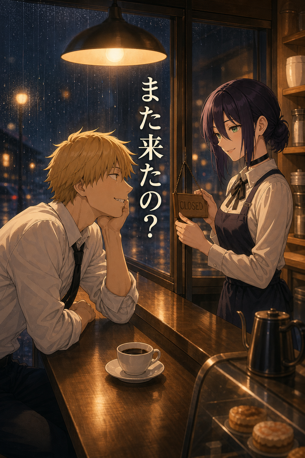 HEDESYNS90:chainsaw-man-denji-visits-reze-cafe-v2-warm-romantic-cafe-window-editorial-gpt-image-2-pixazo-medium-v01:original
