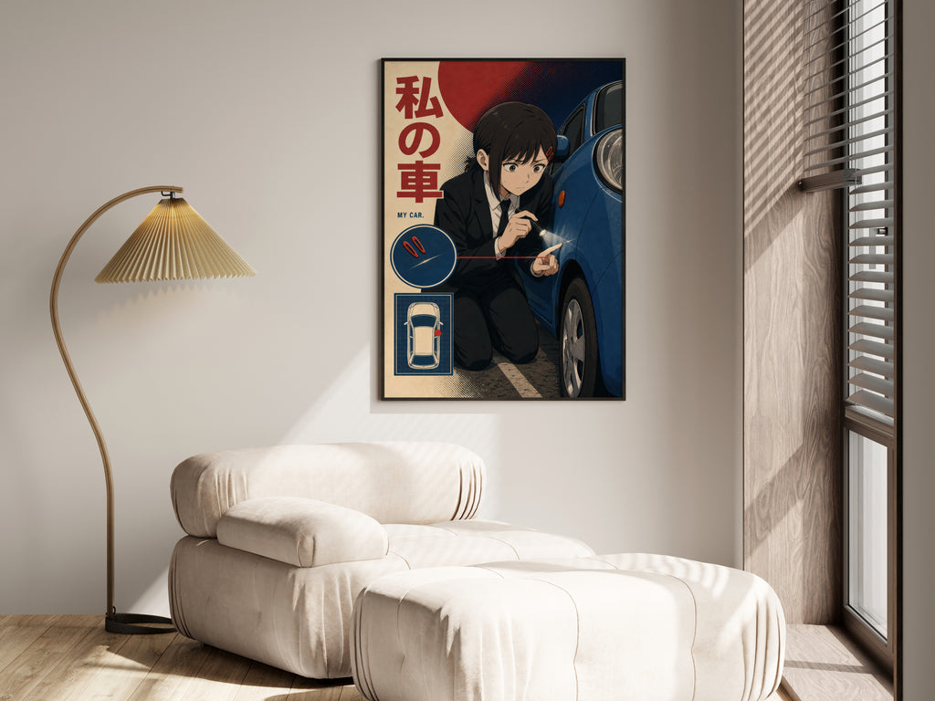 HEDESYNS90:chainsaw-man-kobeni-my-car-comic-automotive-emergency-poster-gpt-image-2-pixazo-medium-v01:i01455