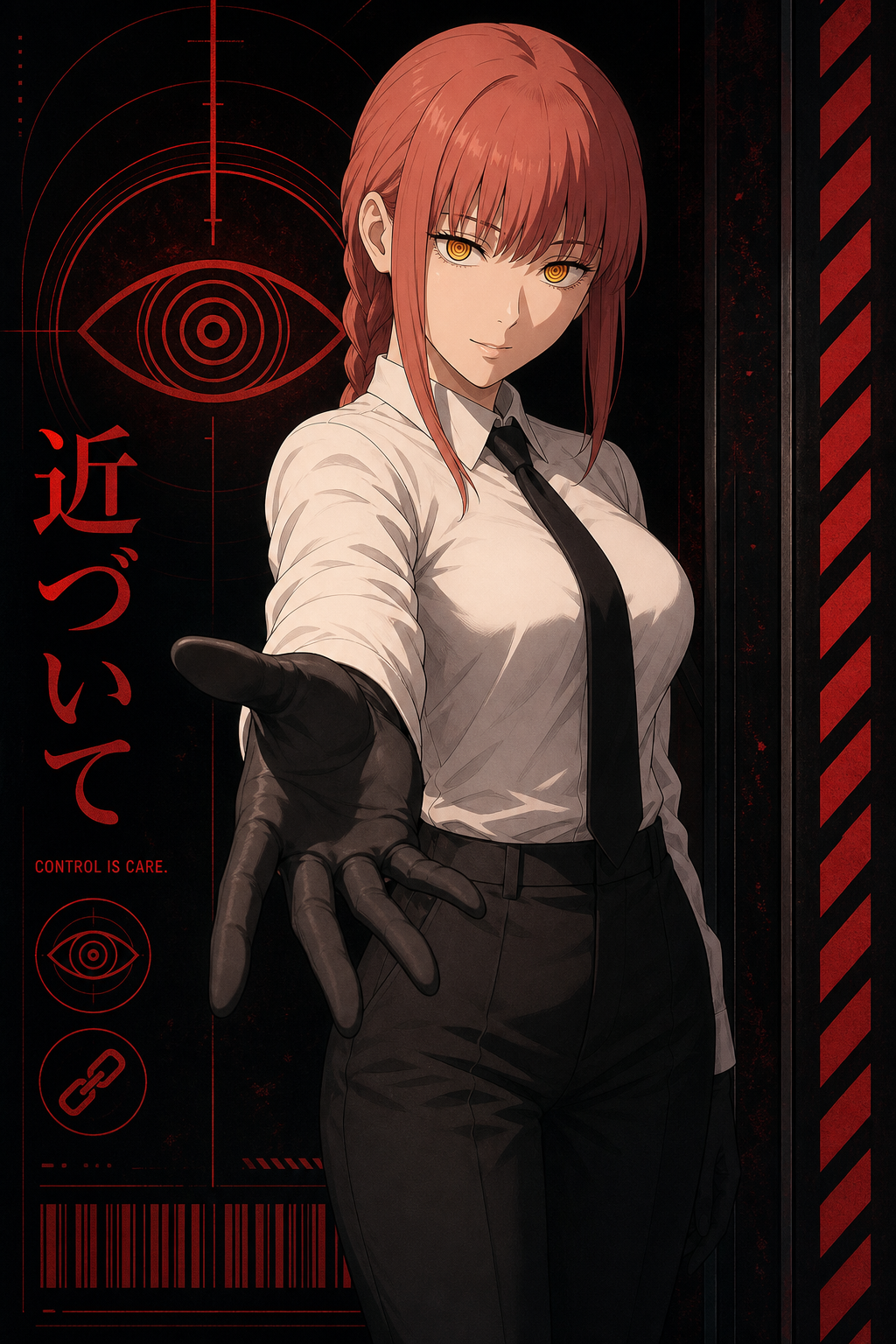 HEDESYNS90:chainsaw-man-makima-come-closer-black-red-adult-tactical-fashion-poster-gpt-image-2-pixazo-medium-v01:original