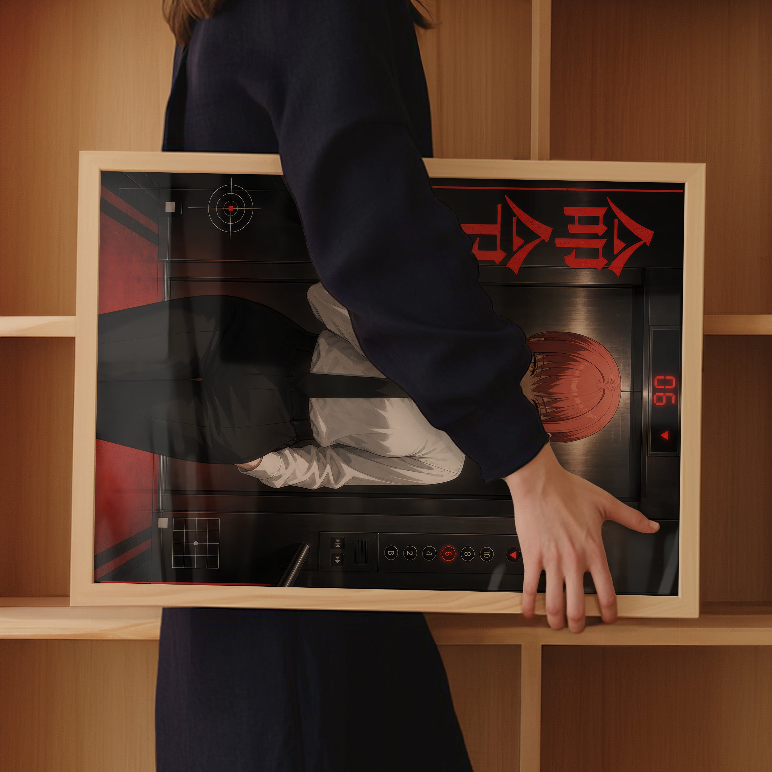 HEDESYNS90:chainsaw-man-makima-red-elevator-mature-red-elevator-fashion-poster-gpt-image-2-pixazo-medium-v01:mockup