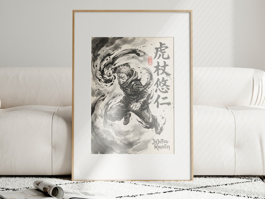 Jujutsu Kaisen Yuji Itadori Black Flash Anime Poster