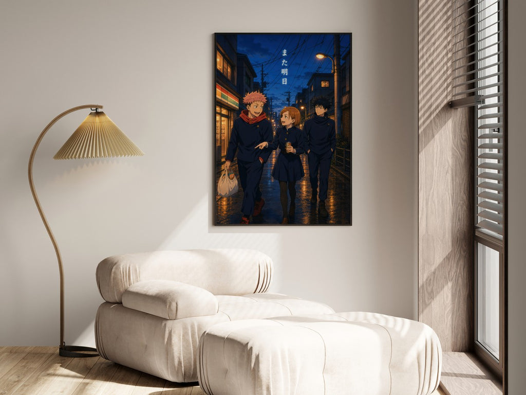 Jjk-Kv-Group02 First-Years-City-Walk Gpt-Image-2 Pixazo Medium V01 Anime Poster