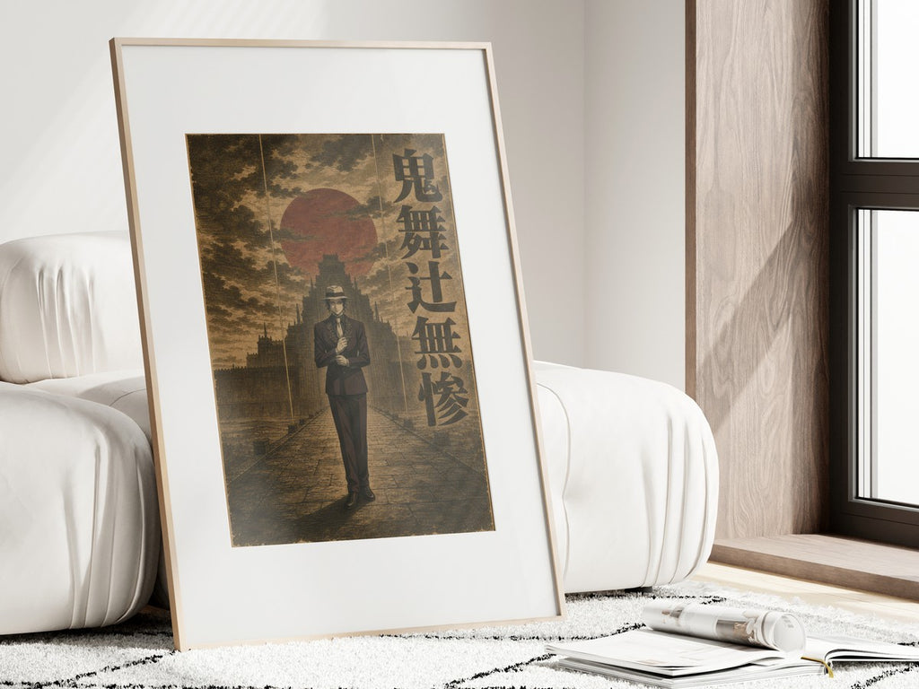 Demon Slayer Muzan Sepia Monumental Anime Poster