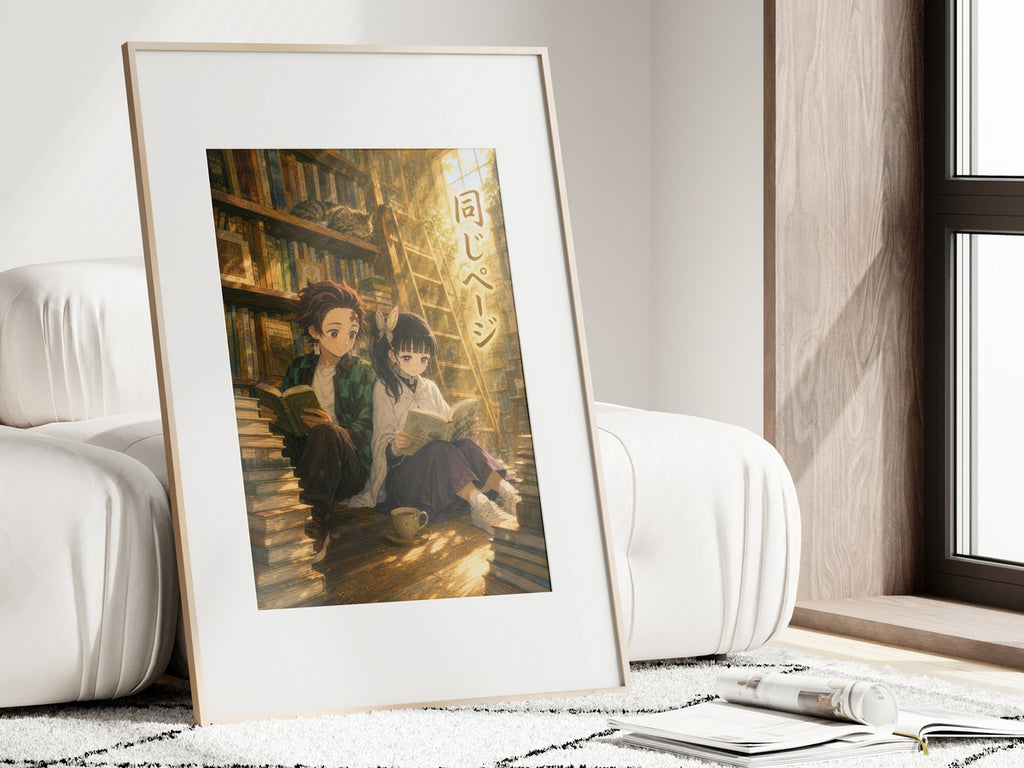Demon Slayer Tanjiro Kanao Dreamy Bookstore Anime Poster