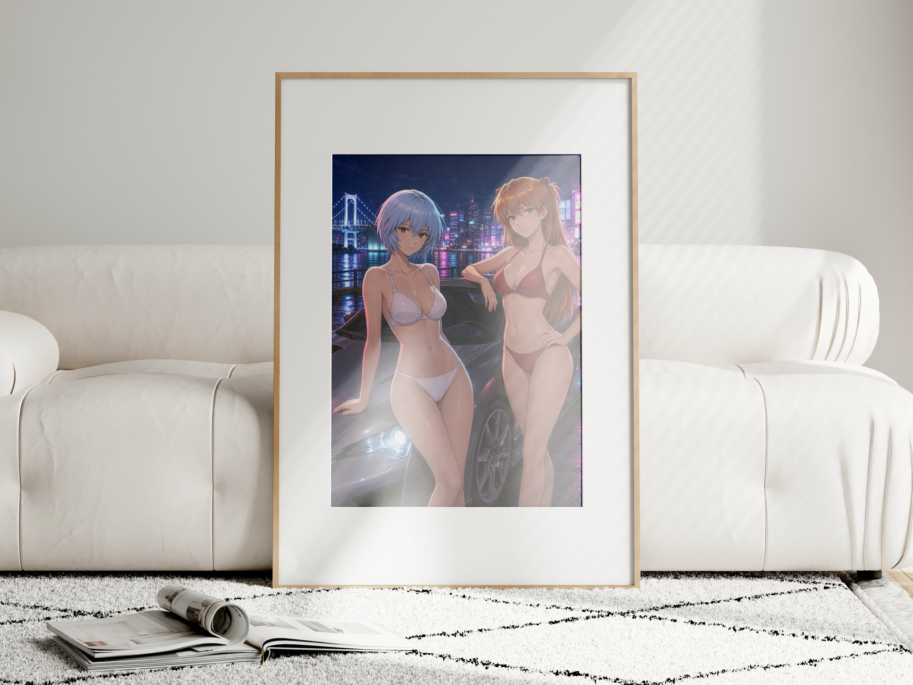 Rei Asuka Evangelion Anime Poster Pilot Girls Art Print