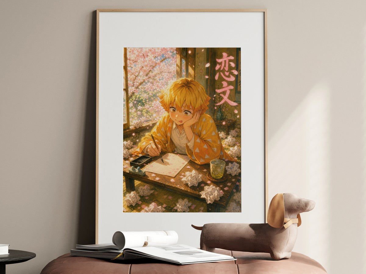 Demon Slayer Zenitsu Ghibli Set Love Letter Anime Poster