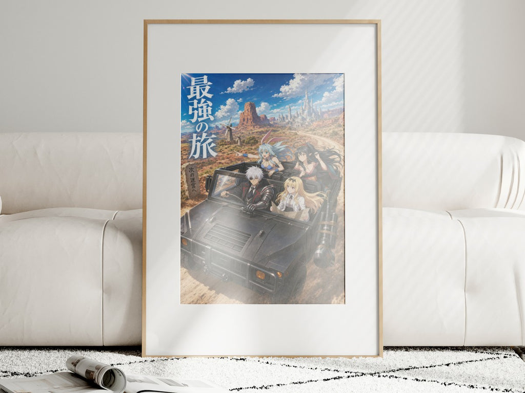 Arifureta Hajime Humvee Desert Road Adventure Anime Poster