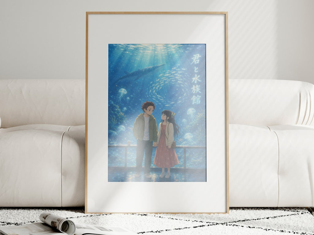 Demon Slayer Tanjiro Kanao Dreamy Aquarium Date Anime Poster