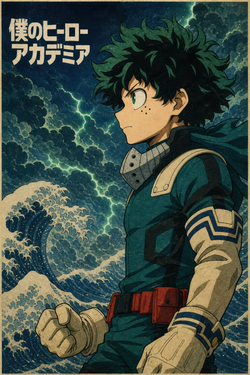 My Hero Academia G6 Deku Ukiyoe Anime Poster