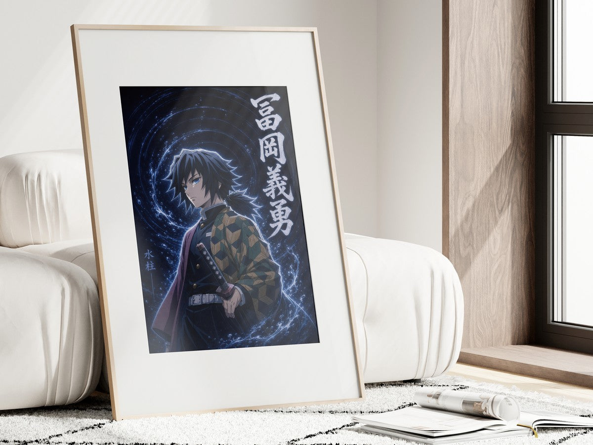 Demon Slayer Hm02 Giyu Electric Stillness Anime Poster