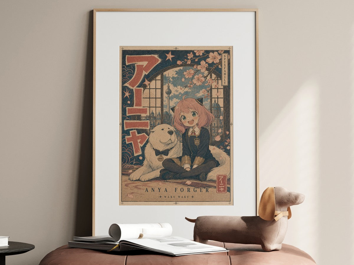 Spy x Family Anya Bond Waku Waku Anime Poster