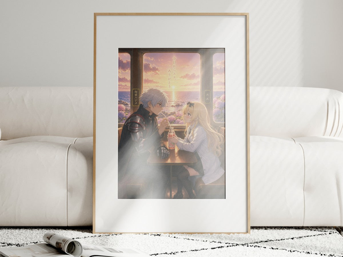 Arifureta Romance Plus Hajime Yue Seaside Train Anime Poster