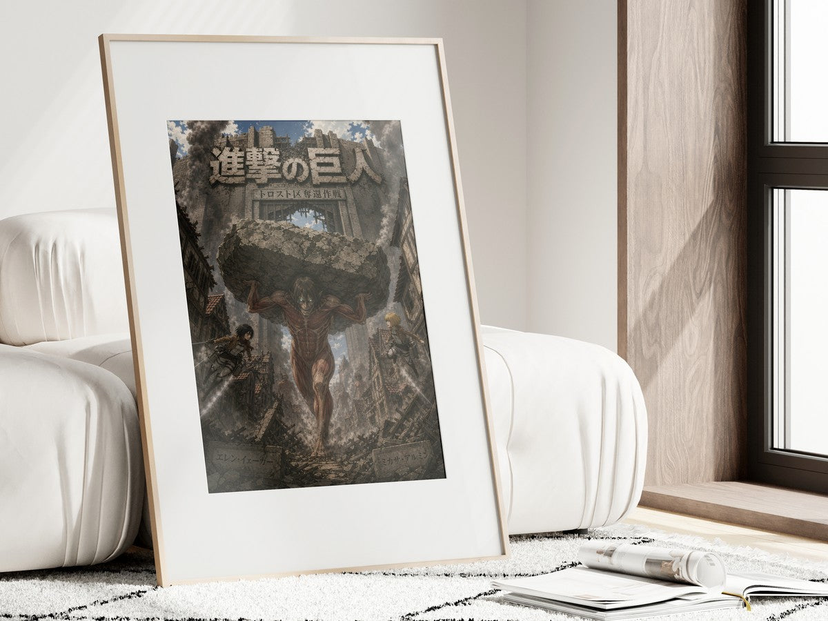 Attack on Titan R2 Trost Boulder Anime Poster