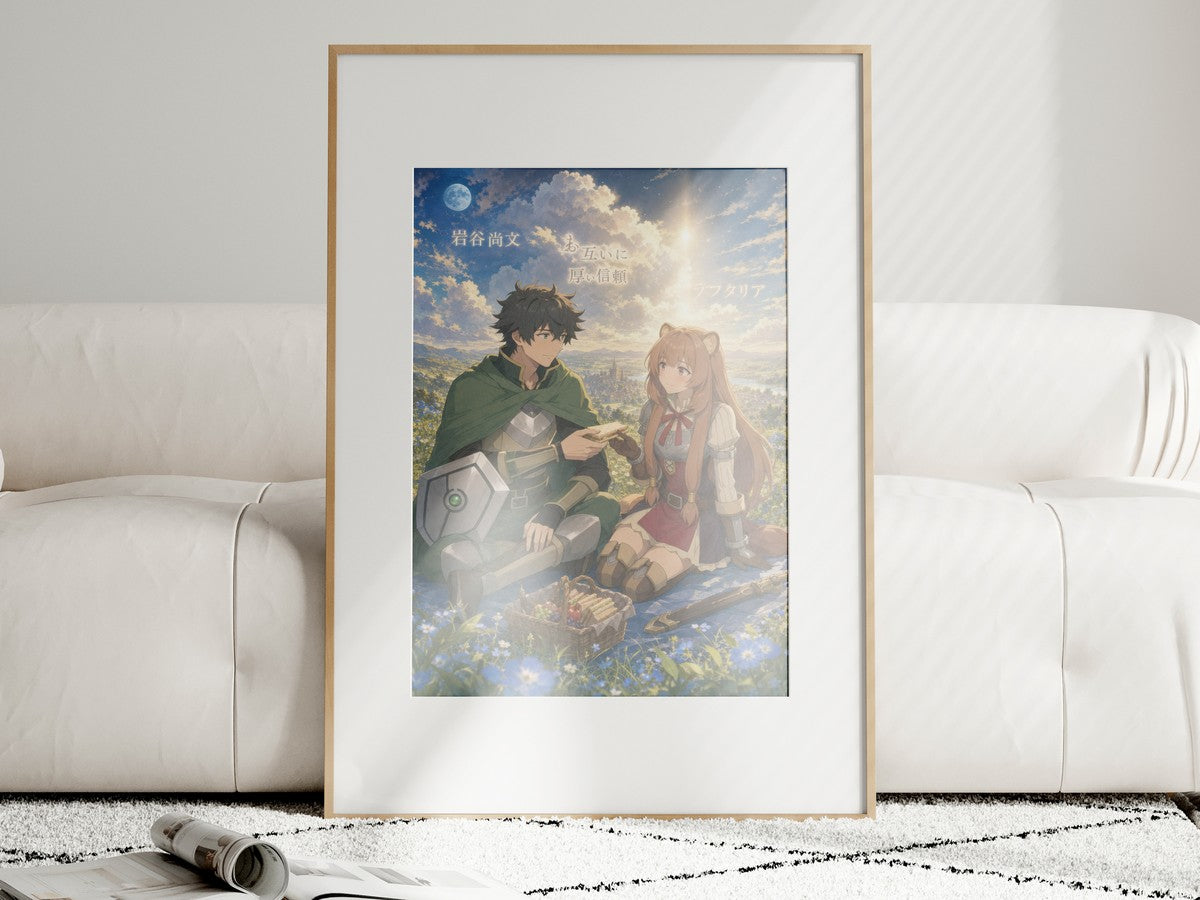 The Rising of the Shield Hero Romance Plus Blue Moon Picnic Anime Poster