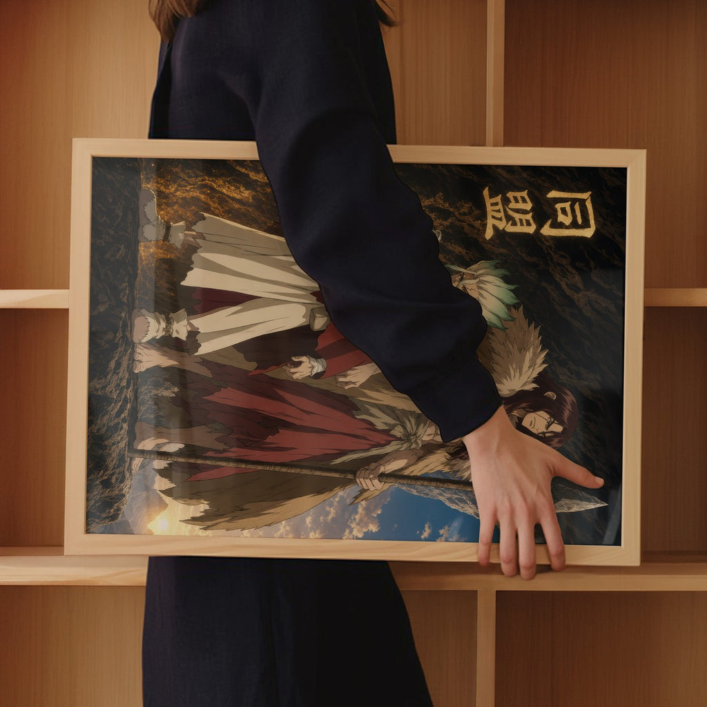 Poster in bedroom setting