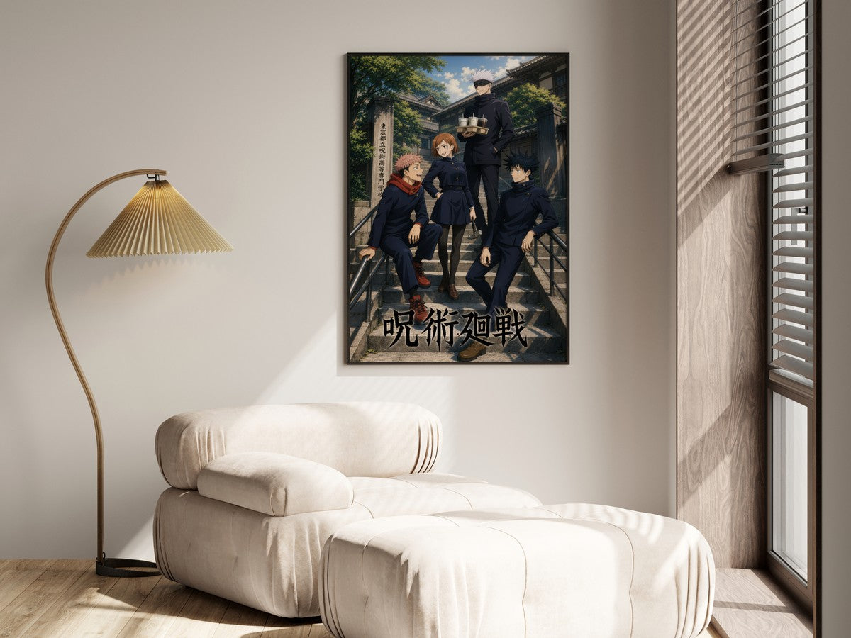 Jjk-Official-Kv-Pilot Core-Four-School-Stairs Gpt-Image-2 Pixazo Medium V01 Anim