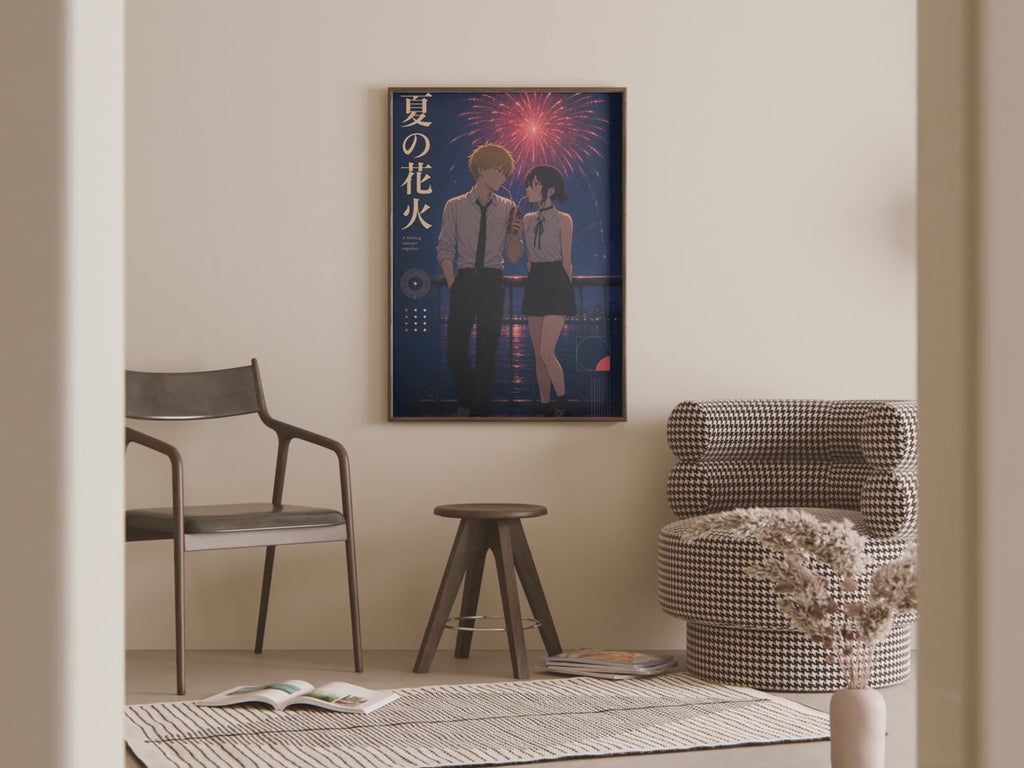 HEDESYNS90:chainsaw-man-denji-reze-summer-fireworks-romantic-festival-screen-print-gpt-image-2-pixazo-medium-v01:video