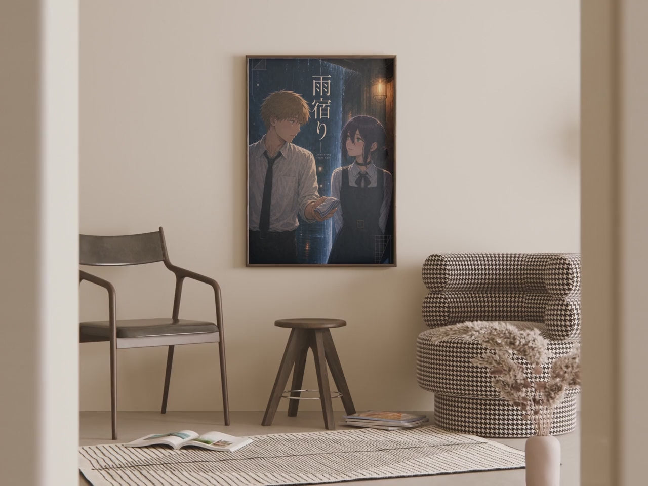 HEDESYNS90:chainsaw-man-denji-reze-rain-shelter-romantic-blue-rain-cinema-poster-gpt-image-2-pixazo-medium-v01:video