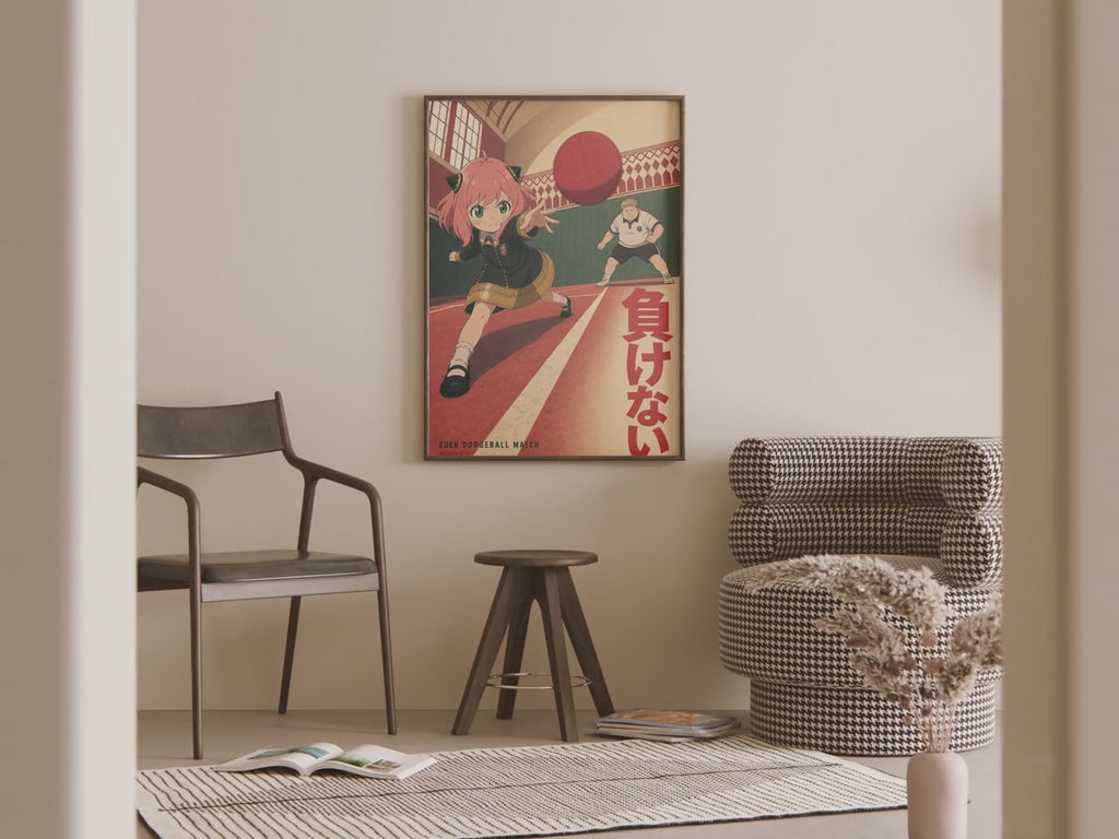 HEDESYNS90:spy-family-anya-bill-dodgeball-last-throw-simplified-retro-sports-editorial-gpt-image-2-pixazo-medium-v01:video